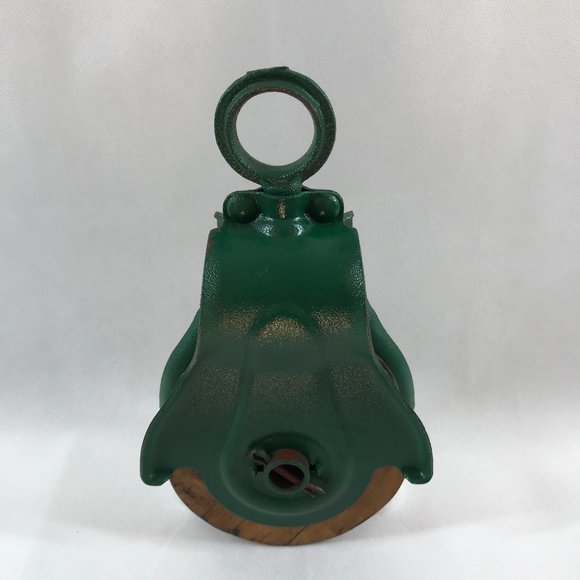 Antique Vintage Cast Iron & Wood Barn Pulley - Picture 7 of 8